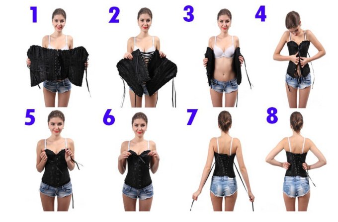 WYSZCZUPLAJĄCY GORSET+STRINGI BIELIZNA SEXY 5XL Rozmiar 5XL