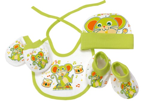 KOMPLET NIEMOWLĘCY ŚLINIAK 4 CZĘŚCIOWY Rodzaj materiałowy