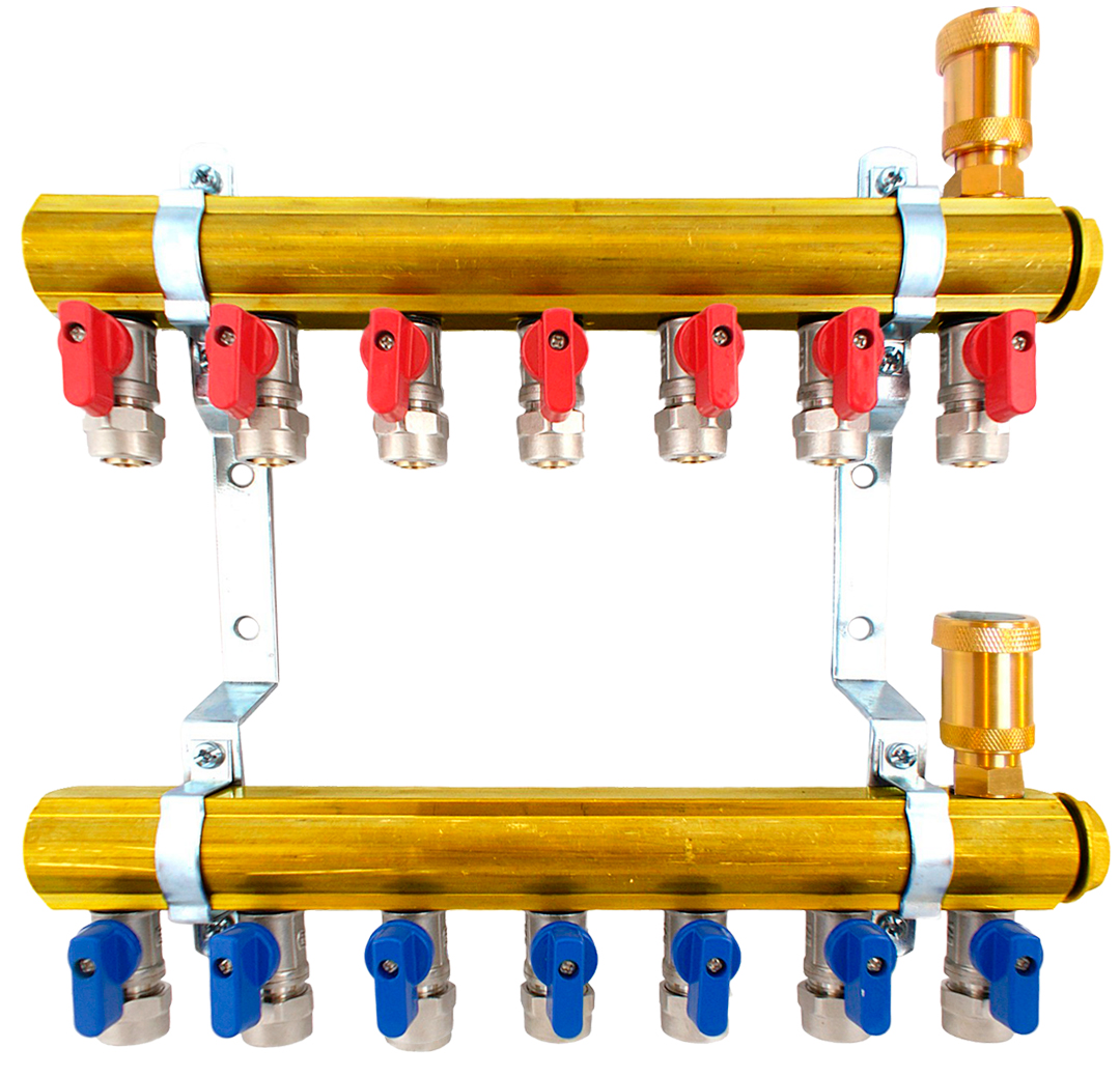 Rozdeľovač C.o. 7-sekčná sada ventilov pex 16