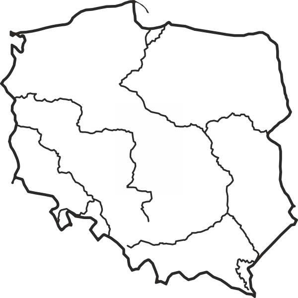 Rzeki W Polsce Mapa Konturowa MAPA Polski rzeki NAKLEJKA na ścianę 120 cm 7100386030 - Allegro.pl