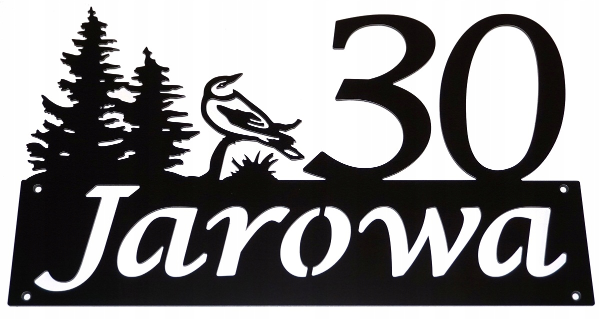 Tablica adresowa numer domu z grafiką motyw 033 Wysokość produktu 30 cm