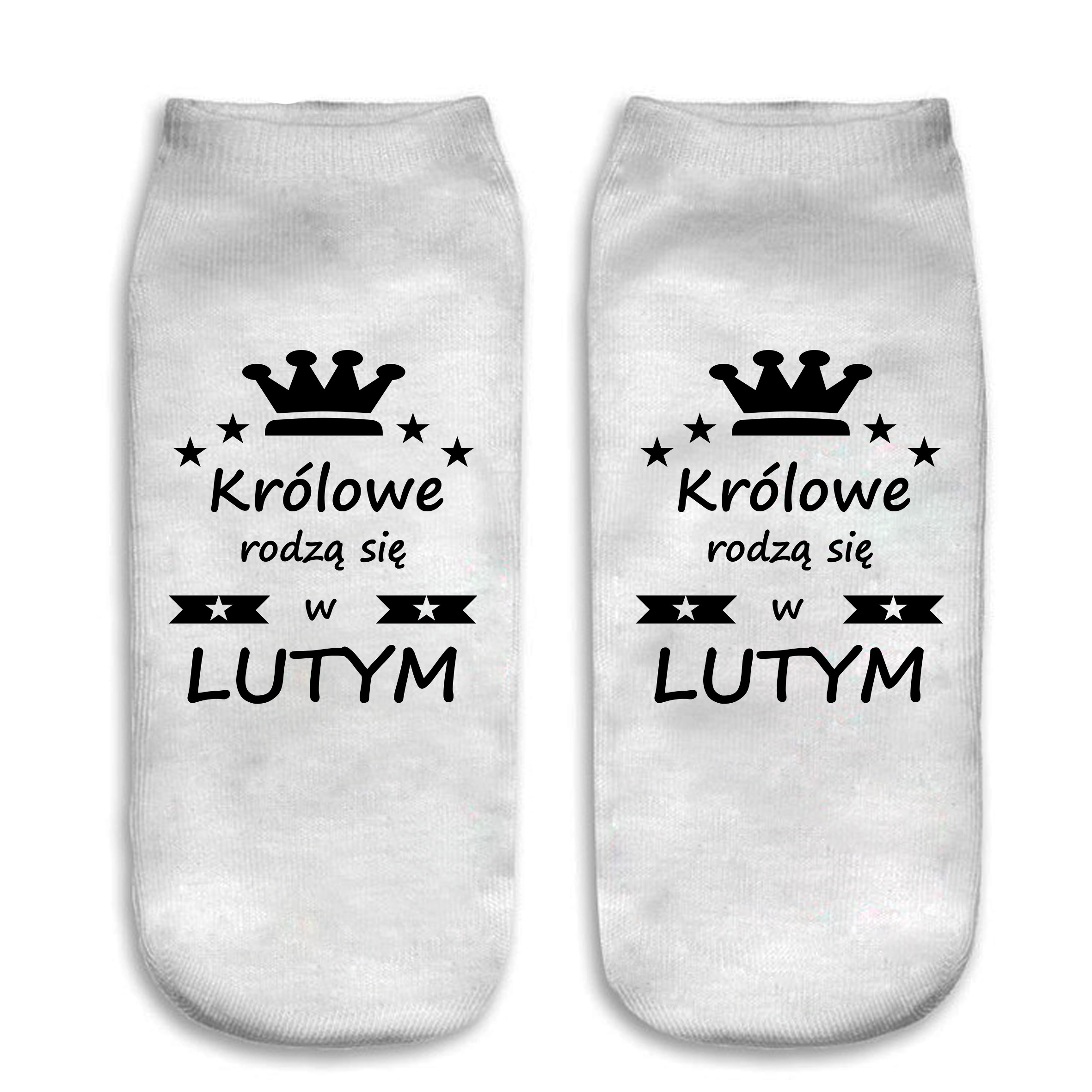 

Skarpetki Dla Niej stopki Królowe Rodzą Się Lutym