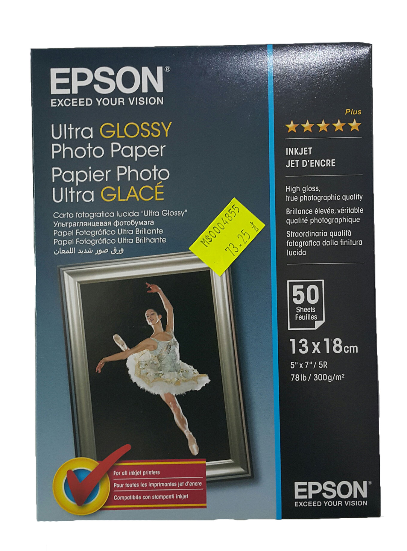 Papier fotograficzny błyszczący Epson 13 x 18 cm 300 g/m² 50 szt.