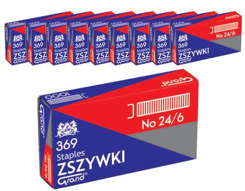 

Zszywki Grand 24/6 ocynkowane 10x1000szt.
