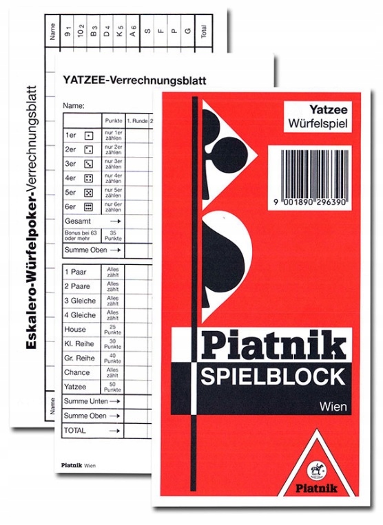 PIATNIK Bloczek bloczki do zapisu gra w KOŚCI dice