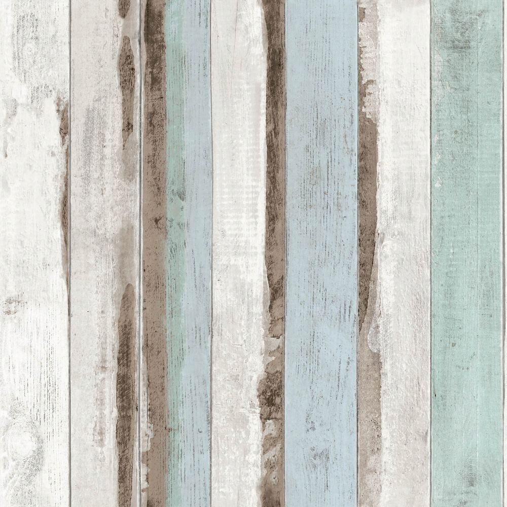 TAPETA ŚCIENNA STARA DESKA MIĘTOWE PASTELE UGEPA
