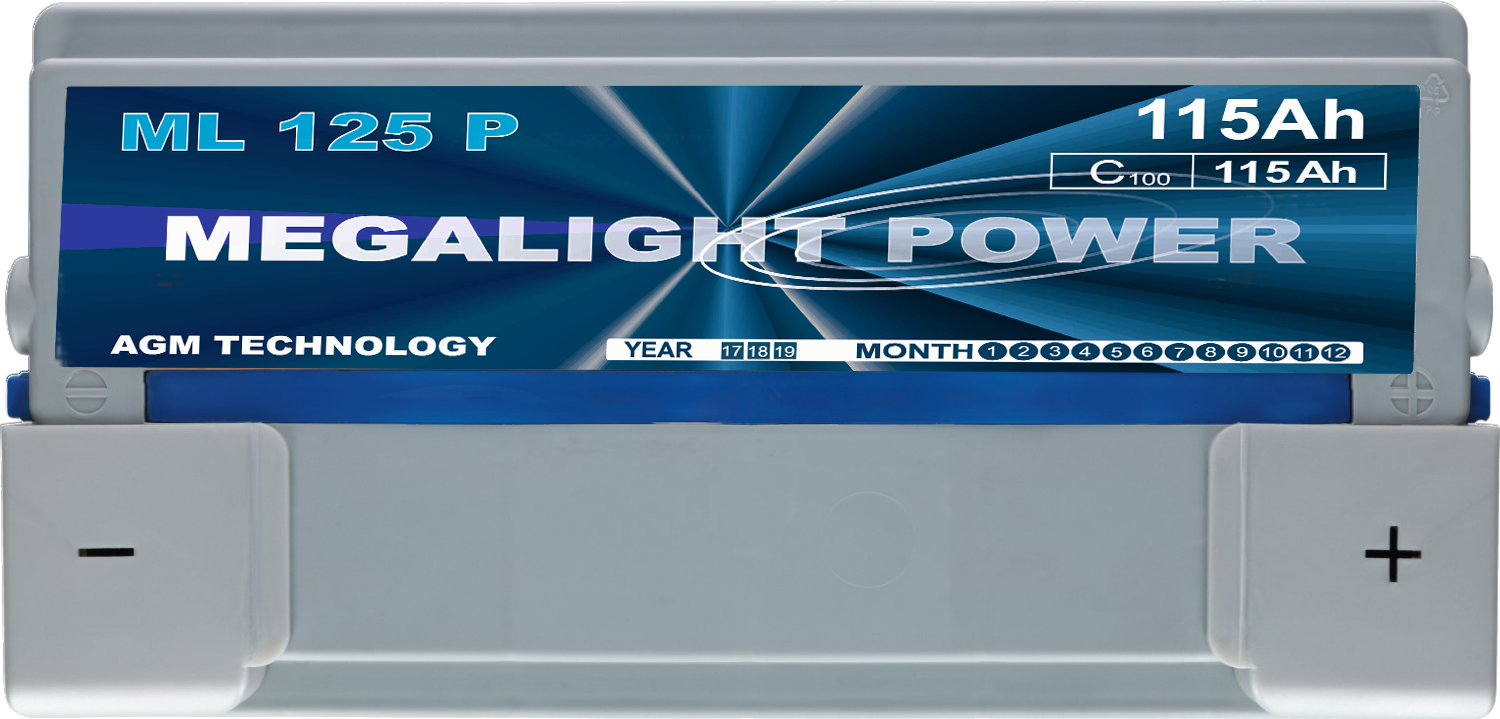 MON115 - Аккумуляторная батарея MEGALIGHT AGM 115AH Deep CYCLE