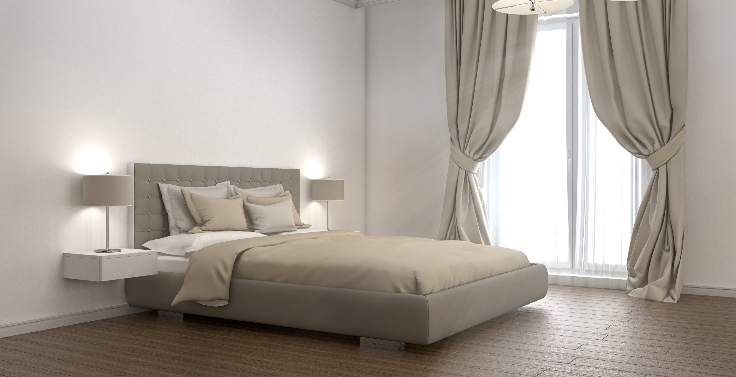 Stolik Szafka Nocna Biała wisząca Bez uchwytów Głębokość mebla 35 cm