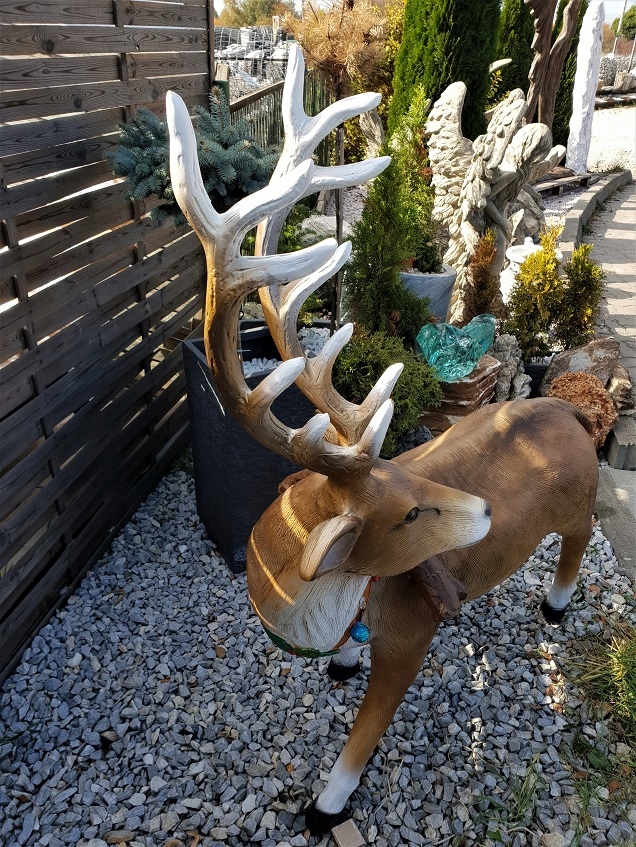 FIGURKA OGRODOWA - JELEŃ / XXL / RENIFER Marka inna