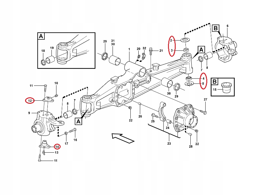 KOMPLET SWORZEN ZWROTNICY MF MASSEY FERGUSON OEM Machine type Excavator Backhoe loader