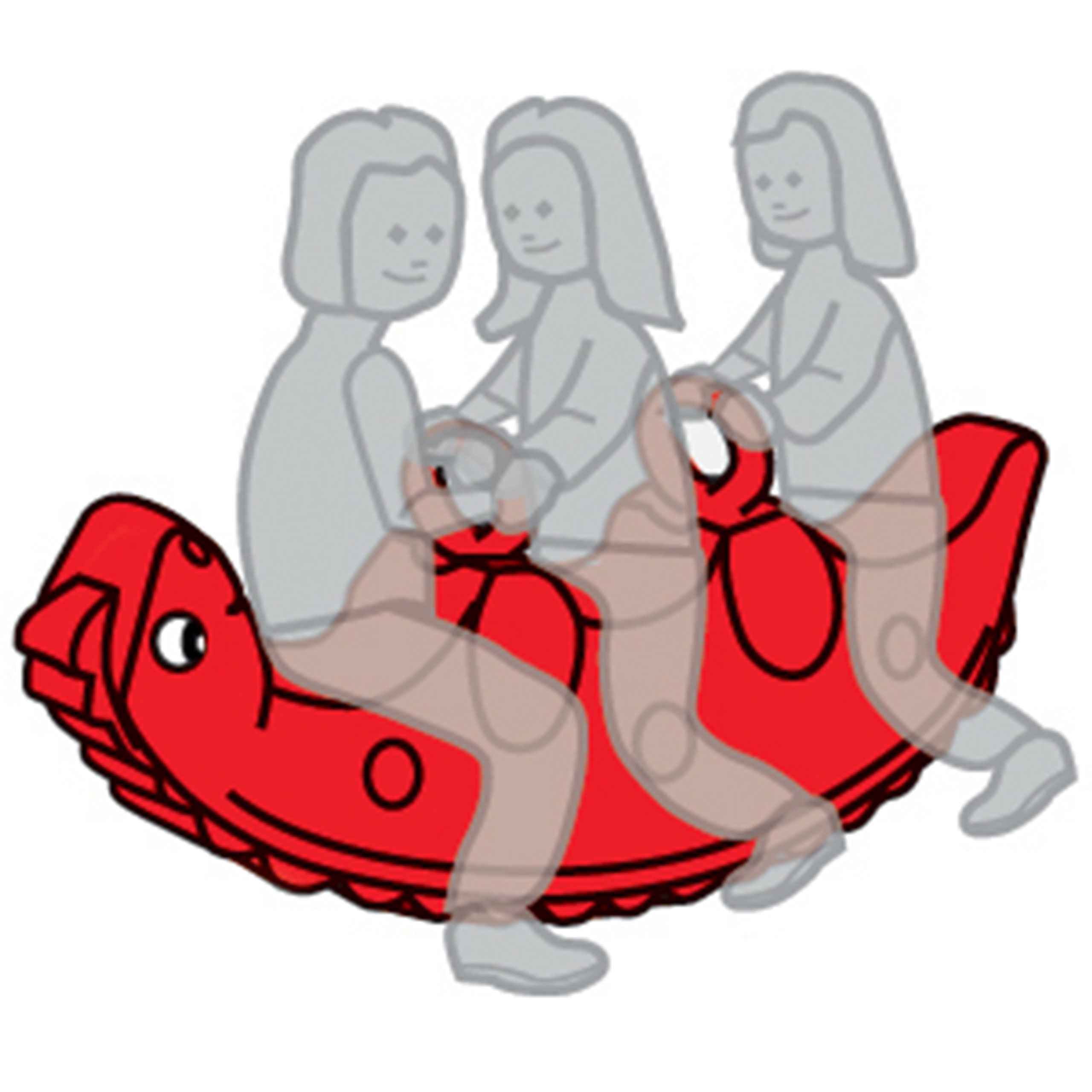 BIG DUŻY BUJAK CZERWONY DINOZAUR HUŚTAWKA Rodzaj bujaki