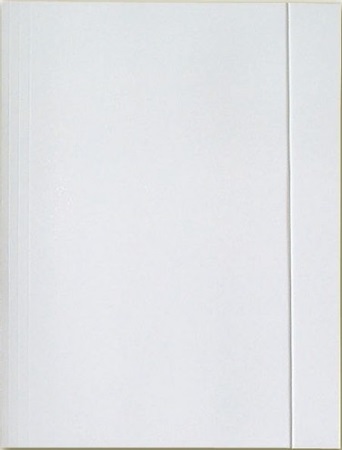 Teczka z gumką A4 INTERDRUK tekturowa 300g biała