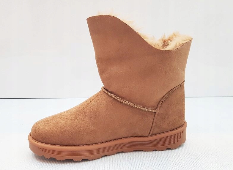 BRĄZOWE ESKIMOSKI ŚNIEGOWCE BUTY MUKLUKI BOTKI 36 Rozmiar 36