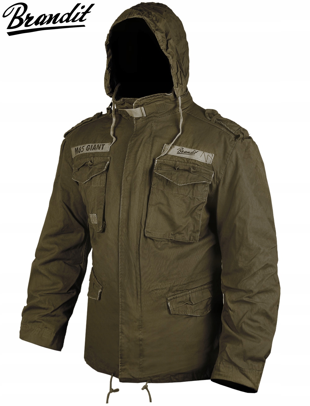 KURTKA MĘSKA WOJSKOWA BRANDIT M65 GIANT PARKA 3w1 OLIVE 6XL Długość do bioder