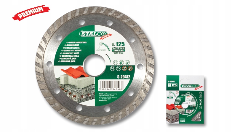 

Tarcza 125mm Turbo DIAM."PREMIUM"S-29412