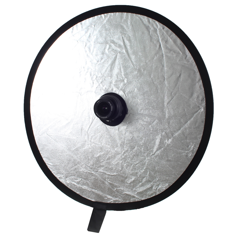 BLENDA 2w1 OTWÓR NA OBIEKTYW SREBRNA ZŁOTA 60 cm Typ 2 w 1