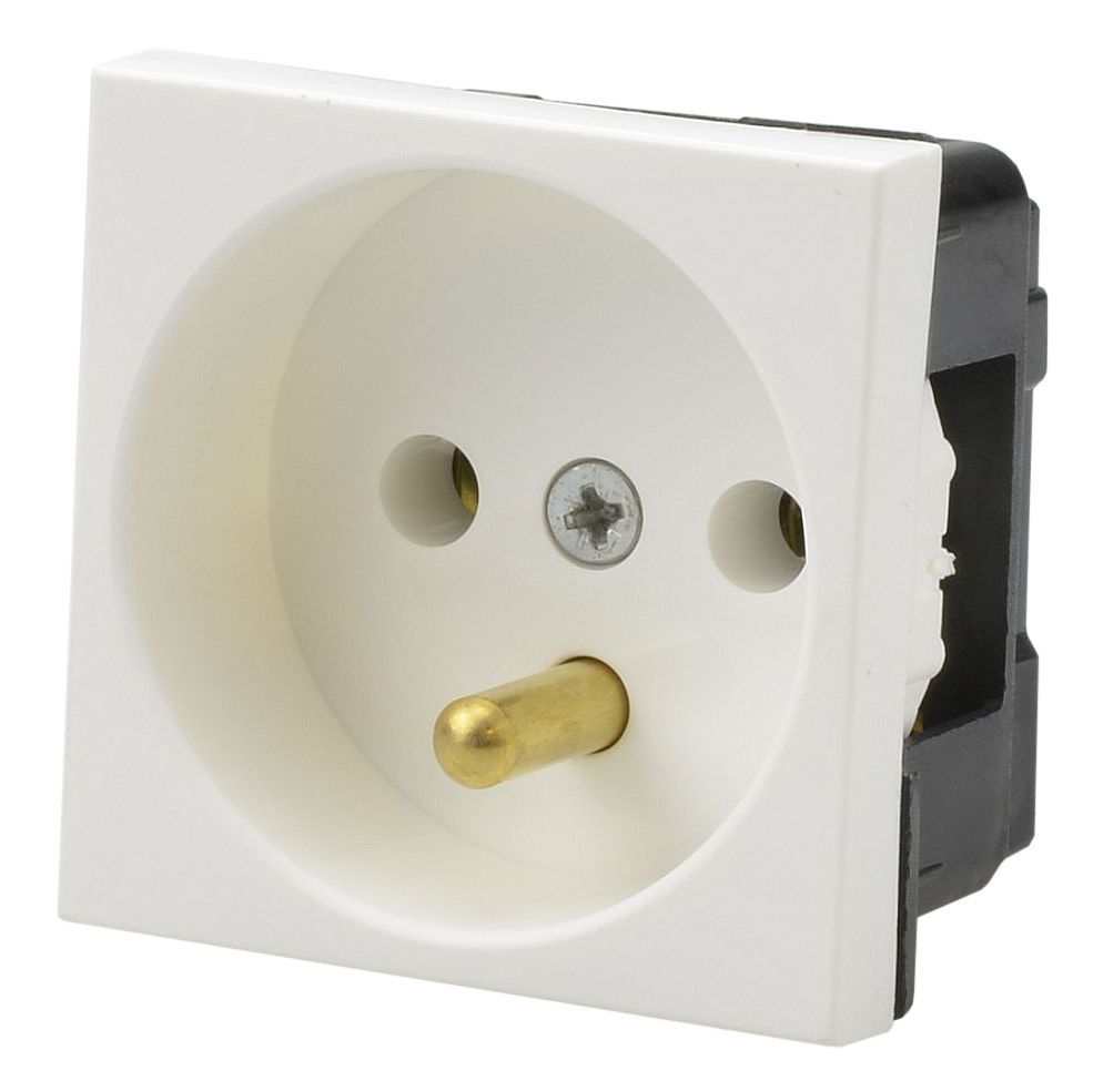 

Mediabox 45x45 gniazdo prądowe 230V 2P+Z białe