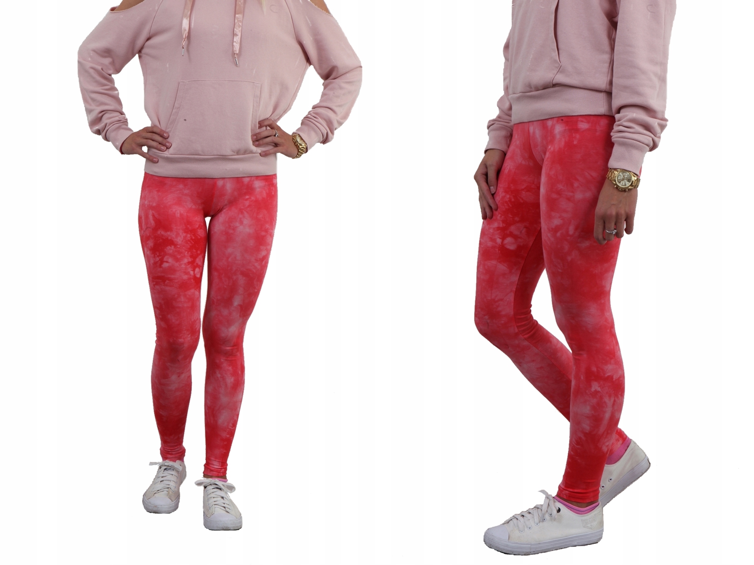

Klasyczne Legginsy Getry Ciapki Marmurki Kolory *s