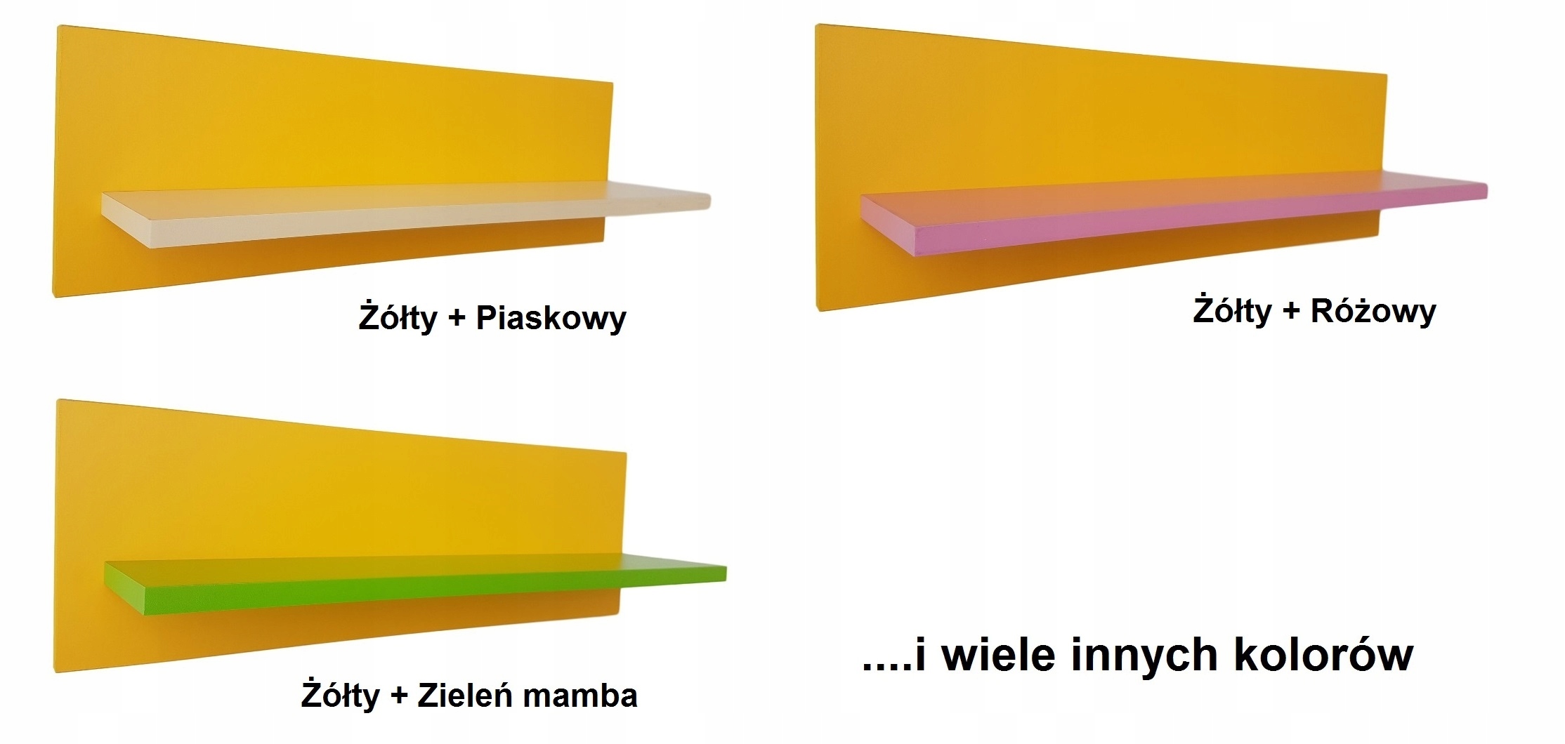 PÓŁKA WISZĄCA NA ŚCIANE ŚCIENNA - 84 KOLORY ! ! ! Kod producenta Produkt Polski
