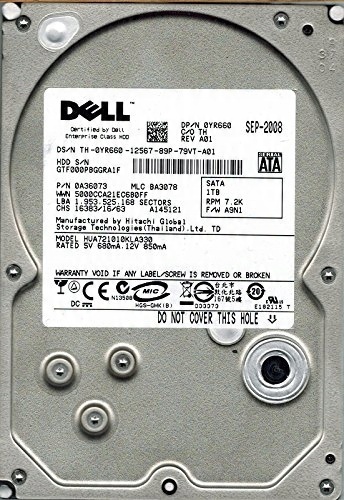 Dysk HDD 1000GB DELL HUA721010KLA330 uszkodzony Producent Dell