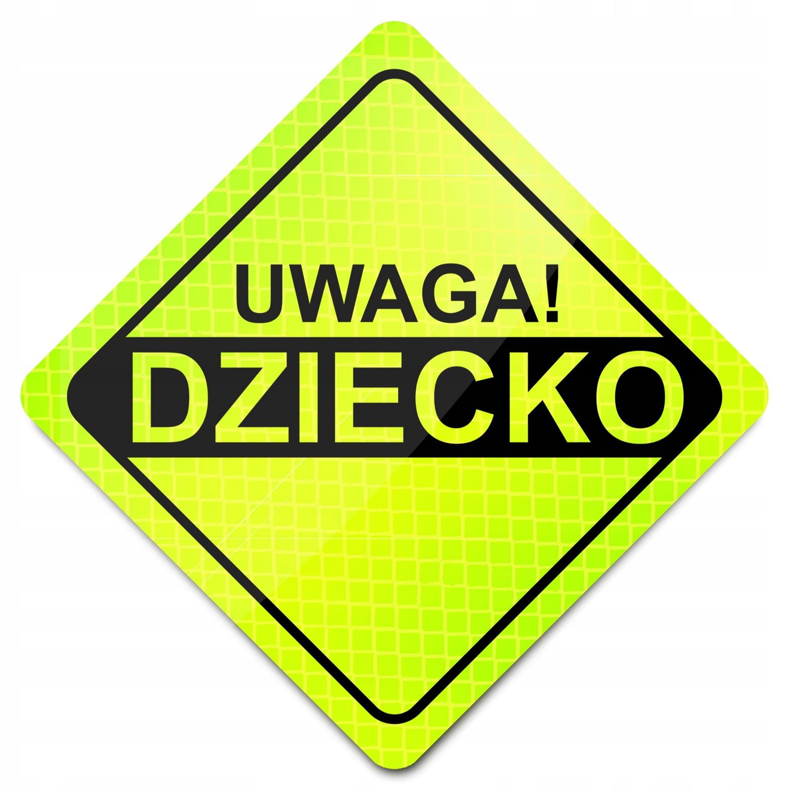 

Naklejka Odblaskowa Na Auto Samochód Uwaga Dziecko