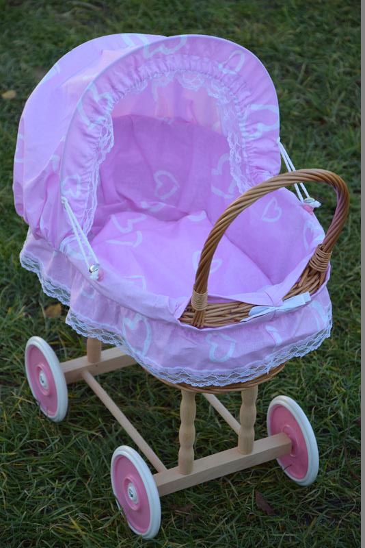 Wiklinowy wózek dla lalek Z WIKLINY lalka 12 typ Szerokość (krótszy bok) 26 cm