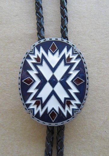 Bolo kravata country western s motivem indiánského vzoru