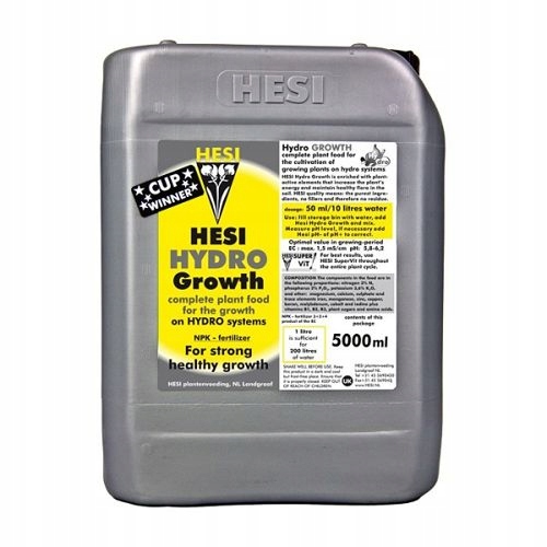Hesi Hydro Growth 5L pro fázi růstu v hydroponii