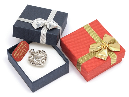 SREBRNY ROD. naszyjnik, wisiorek SERCE + ŁAŃCUSZEK Rodzaj Klasyczne Wyrób jubilerski