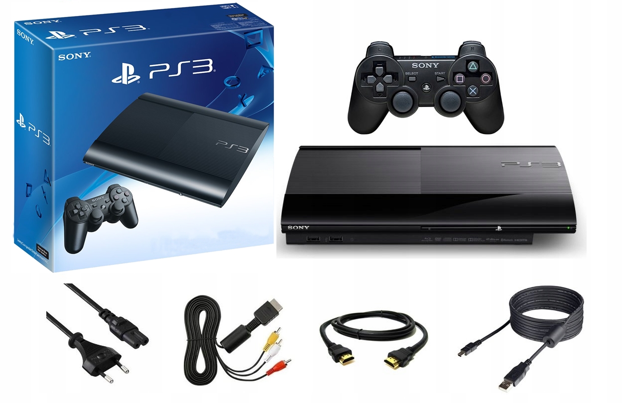 Что идет в комплекте. Sony PLAYSTATION 3 super Slim. Sony PLAYSTATION 3 super Slim 12 ГБ. Sony PLAYSTATION 3 super Slim 500gb. Ps3 super Slim 12gb.