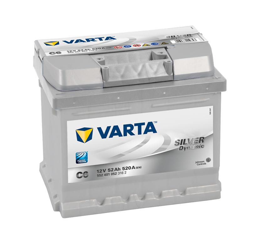 5524010523162 - Аккумулятор VARTA SILVER DYNAMIC 52AH, 520a, C6