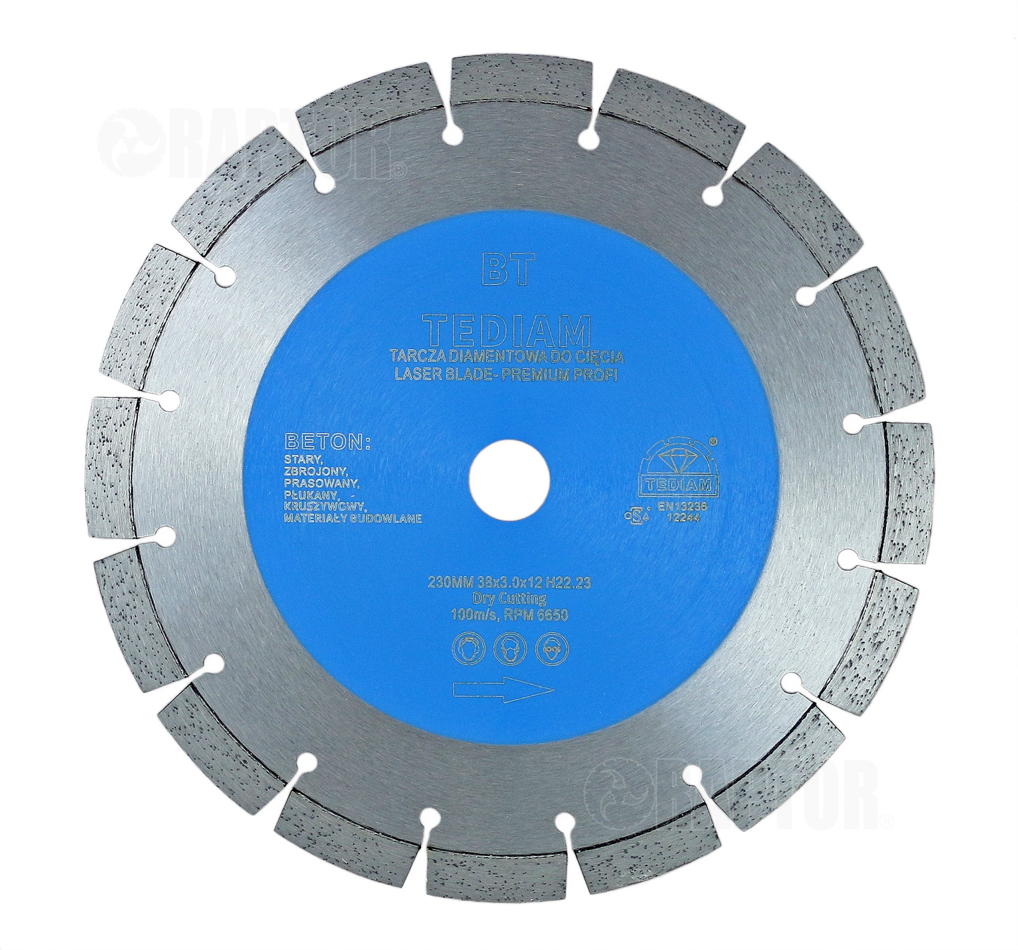 

Tarcza Diamentowa 230 x 22 mm Bt Beton Granit Bruk