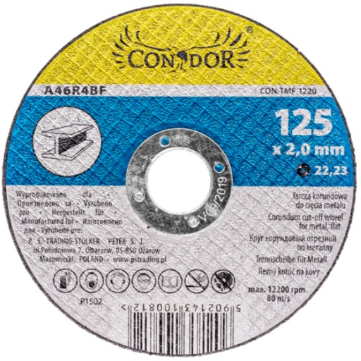 

Tarcza Korundowa Do Cięcia Metalu Blachy 125x2,0mm
