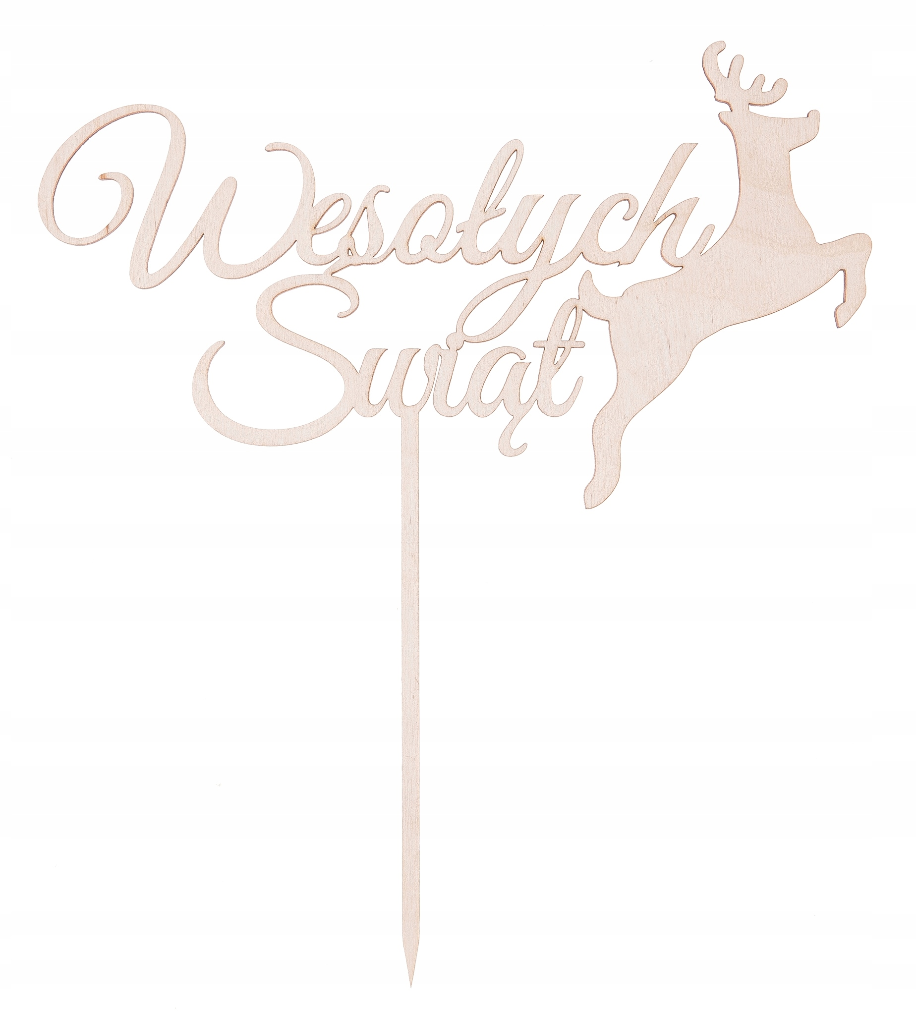 

Napis Wesołych Świąt Renifer ozdoba topper