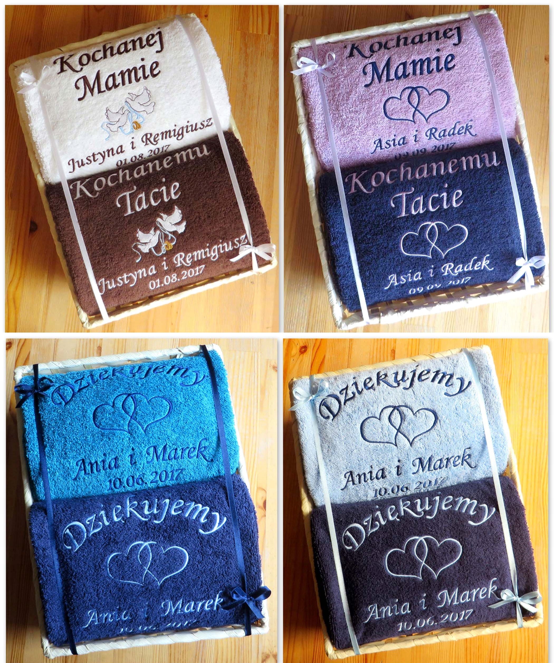 KOSZ prezent PODZIĘKOWANIA DLA RODZICÓW koszu HAFT Z dedykacją Tak