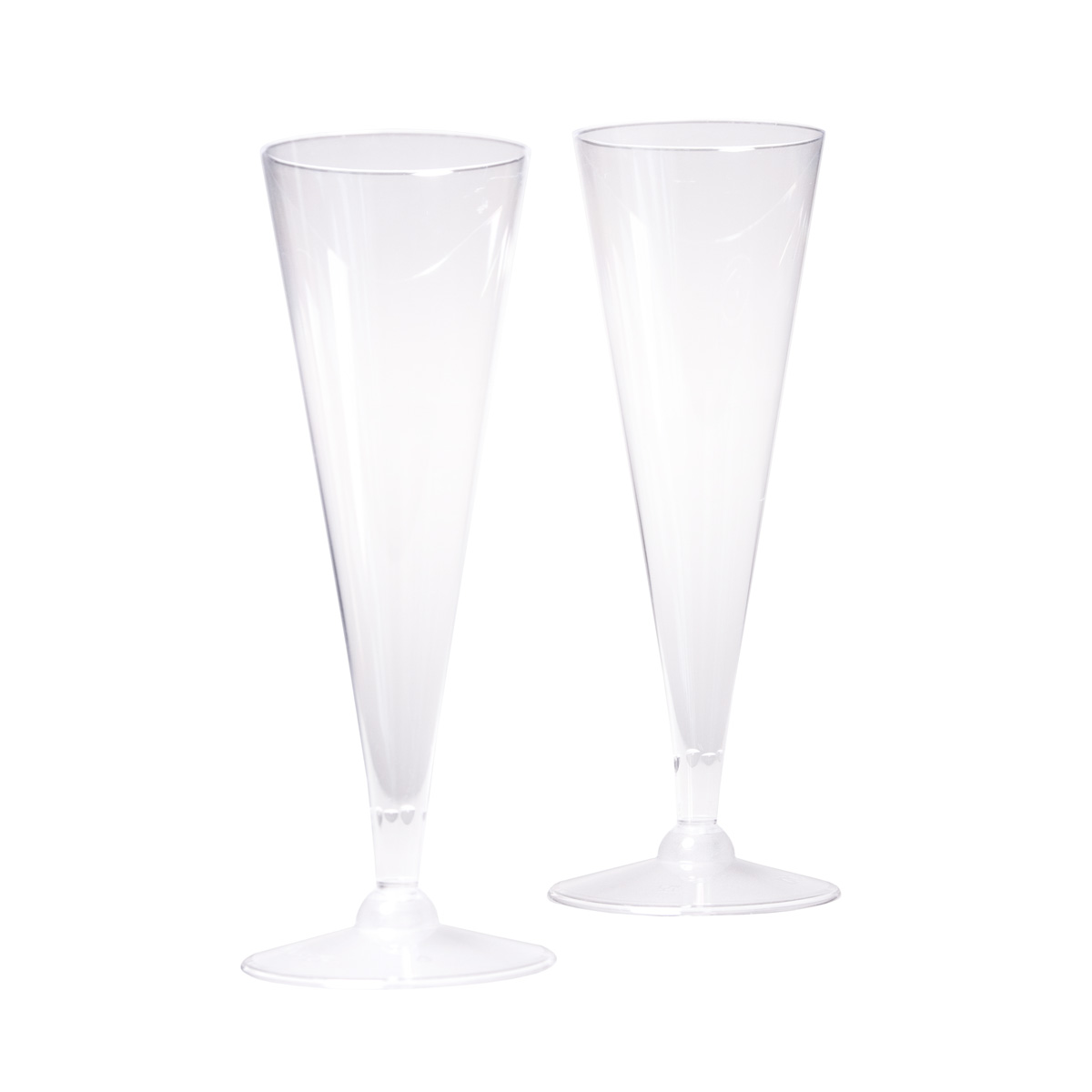 Одноразовые бокалы для шампанского. Низкая ножка (6шт/упак) пп. ). Пластиковые бокалы для шампанского. 150/180 мл фужер конус 4 цвета "ассорти" дениро.