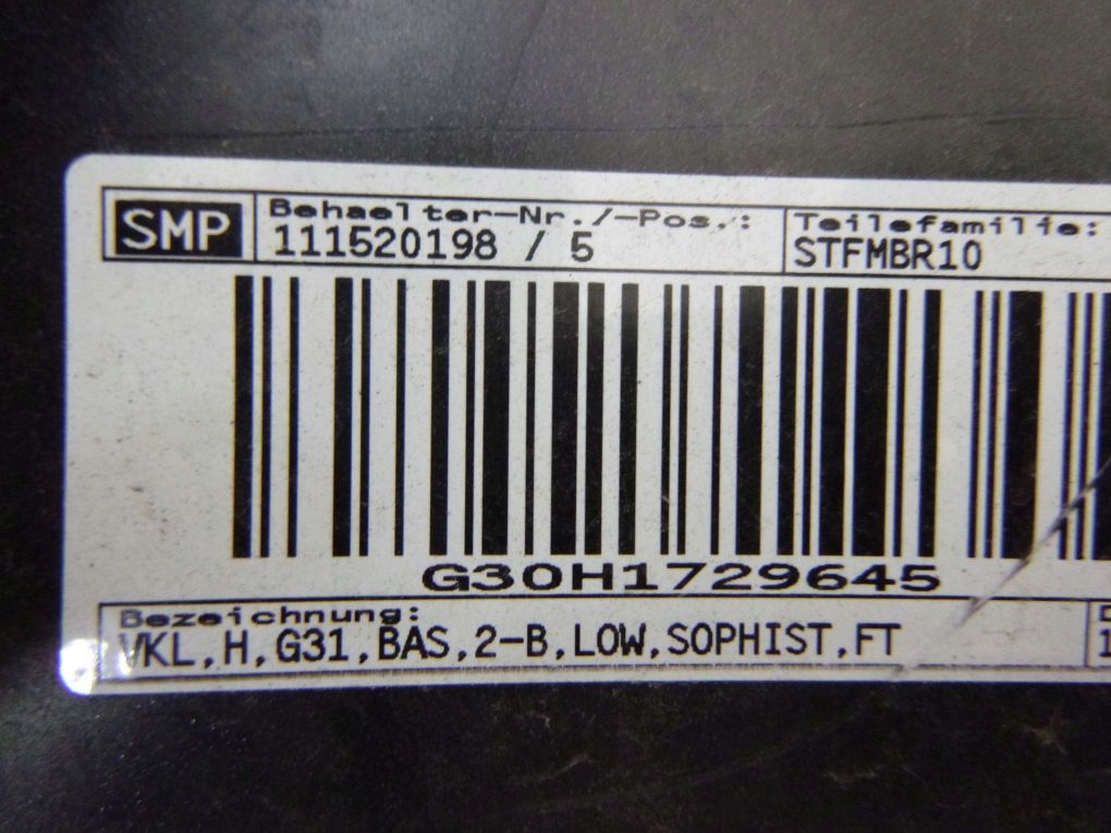BMW 5 G31 KOMBI STOSSSTANGE HINTEN HECK