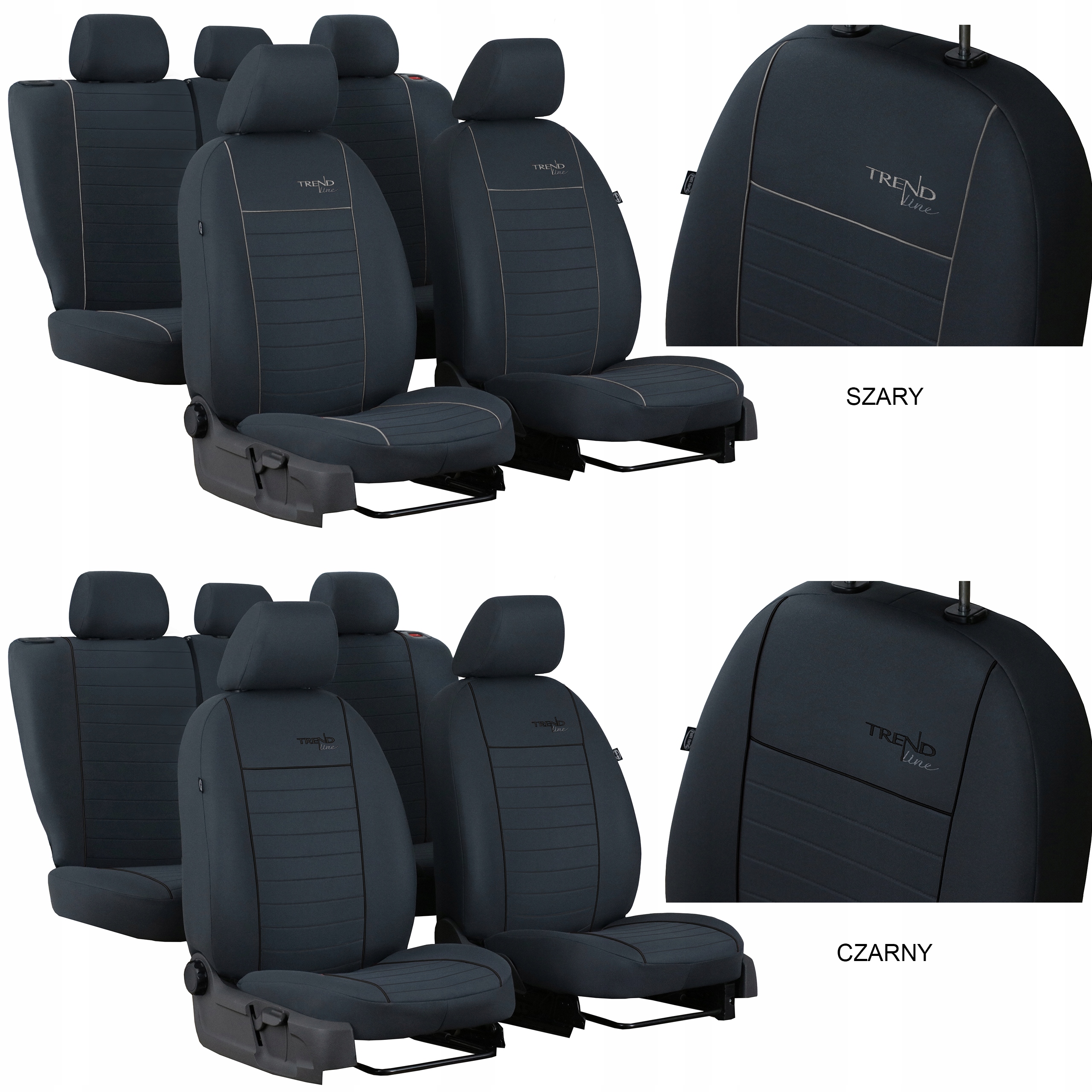 POKROWCE SAMOCHODOWE MIAROWE DO VW POLO 4 Materiał materiał tapicerski