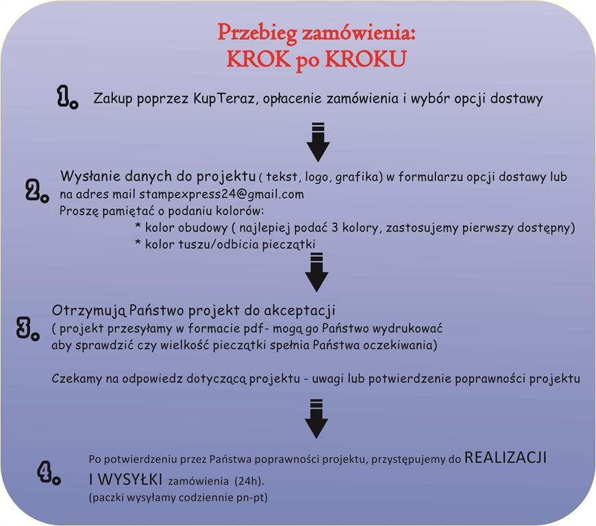 PIECZĄTKA Kształt Prostokątna