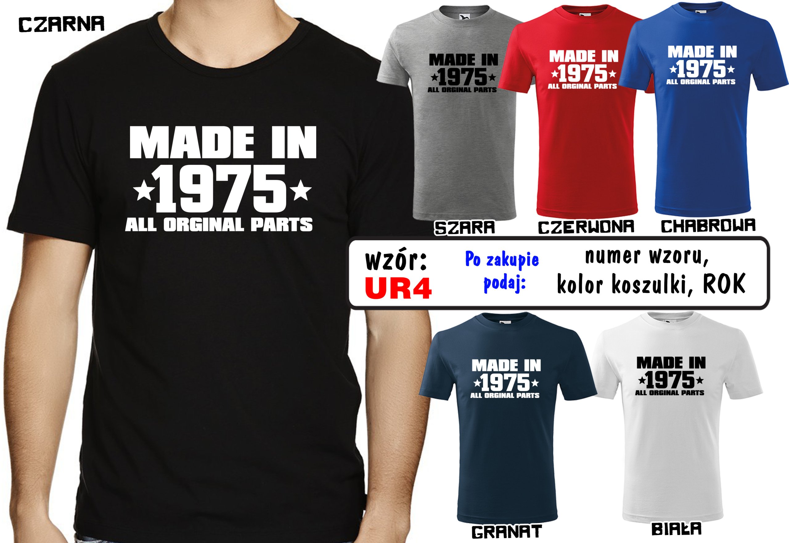 KOSZULKA NA URODZINY 30 40 50 60 LAT prezent M Rozmiar M