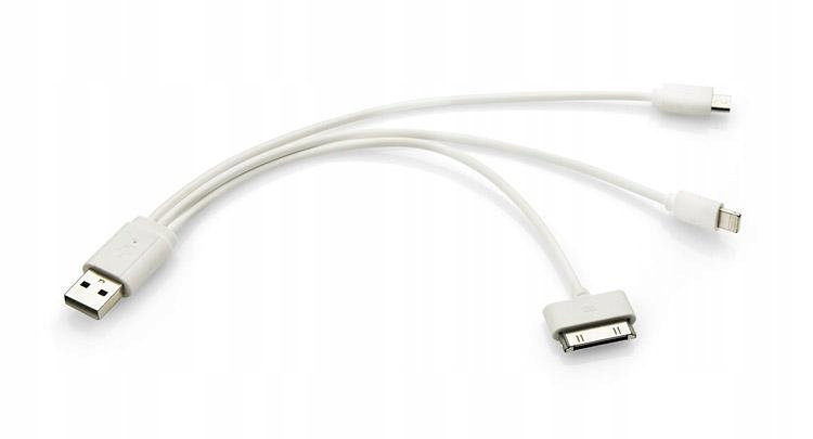 

Kabel Usb do Ładowarki 3w1 microUSB iPhone 4 i 5