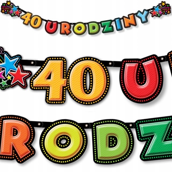 

Baner girlanda dekoracja na 18 40 urodziny 10wz.