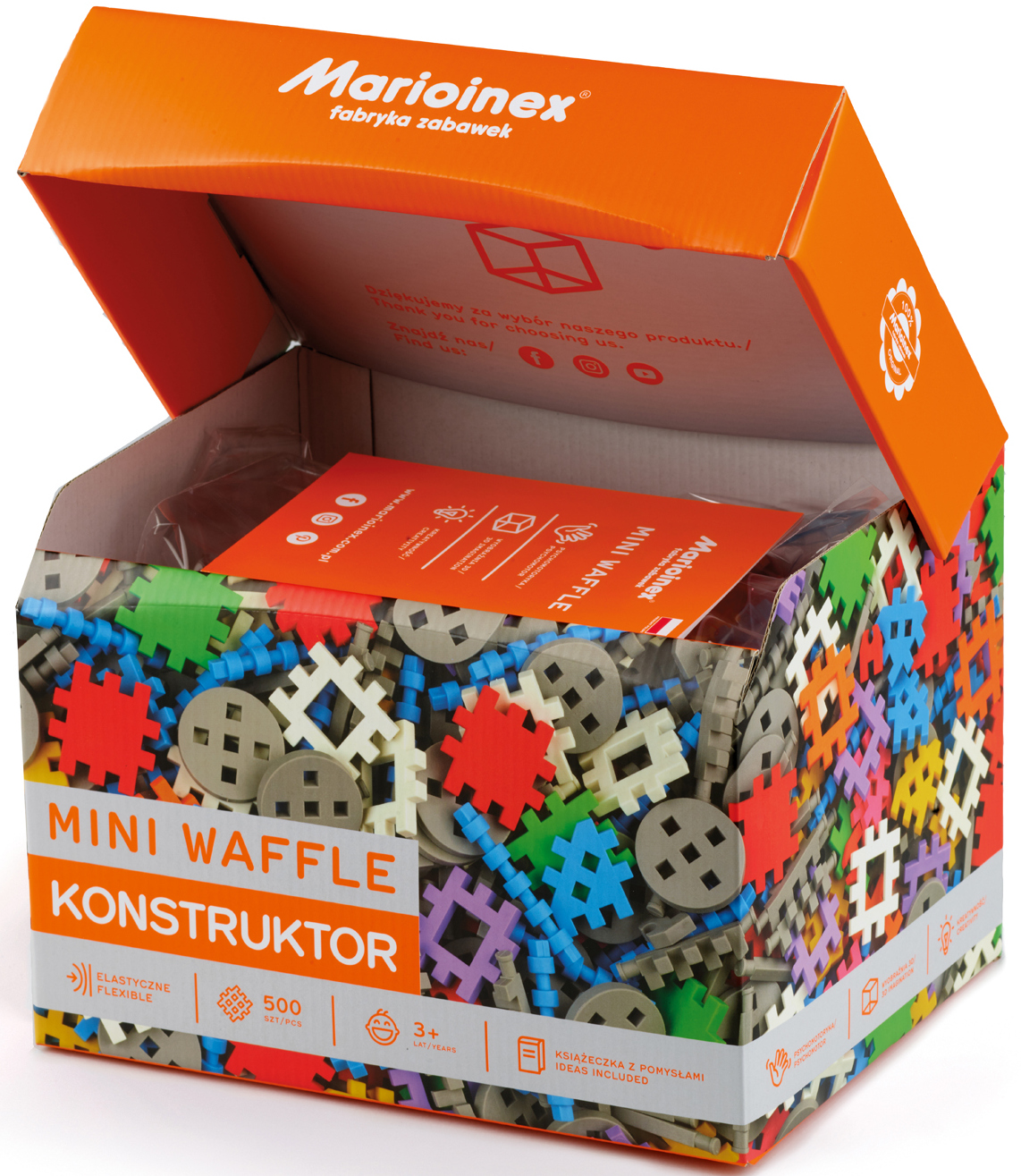 

Marioinex Mini Waffle Wafle Konstruktor 500 El 3+