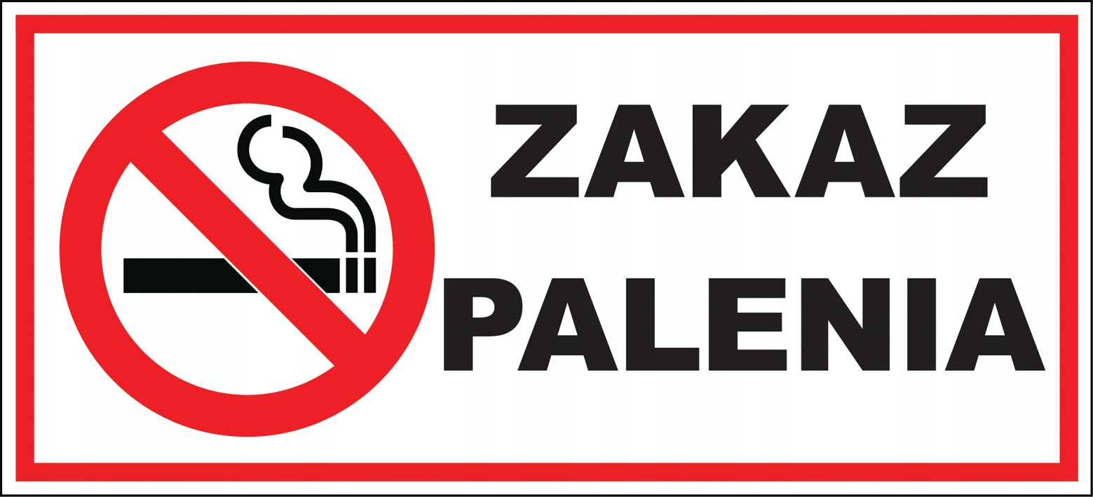 

Tabliczka Znak Zakaz Palenia 22x10 cm