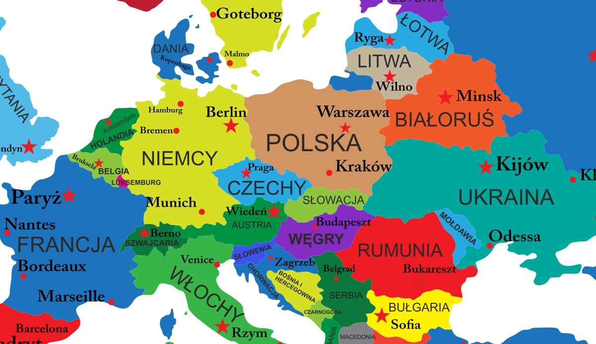 mapa świata belgia Naklejki Ścienne na ścianę mapa świata nazwy 200cm 7233084831 