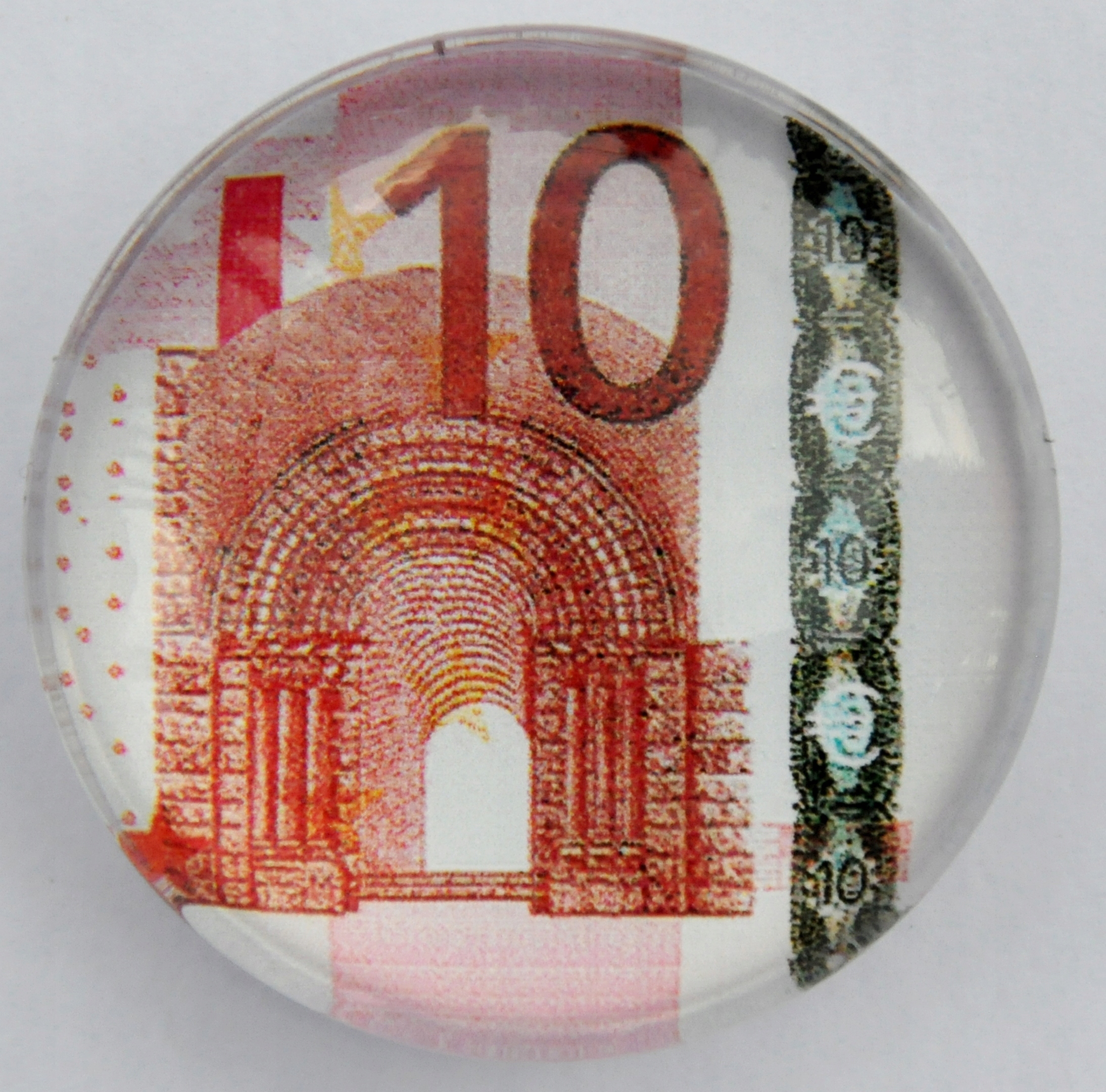 

Magnes Na Lodówkę Szklany Do Tablicy 10 Euro