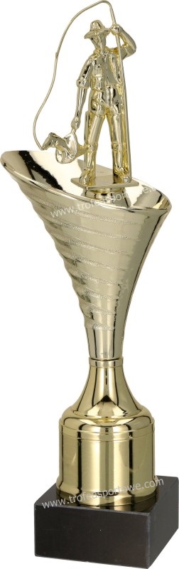 

Puchar wędkarski z figurką 26cm grawer