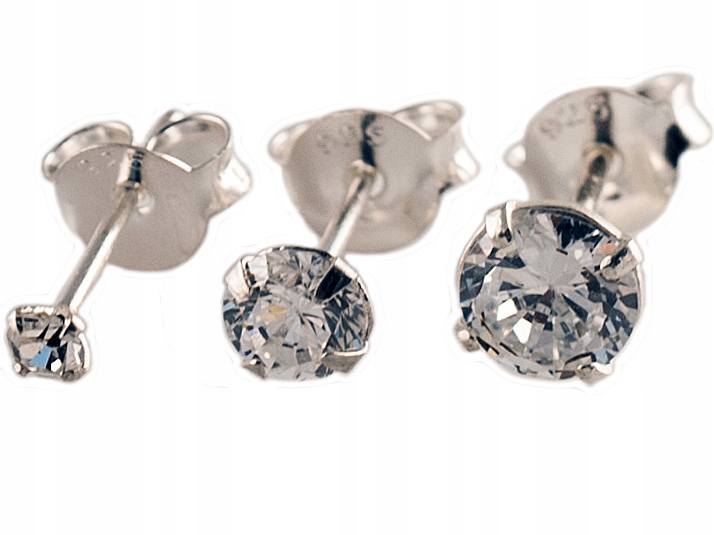 

Versil kolczyki cyrkonie zakuwane 3 szt Srebro 925