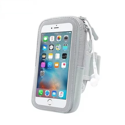 DUŻA OPASKA ETUI NA RAMIĘ DO BIEGANIA NA TELEFON Kolor dominujący odcienie niebieskiego