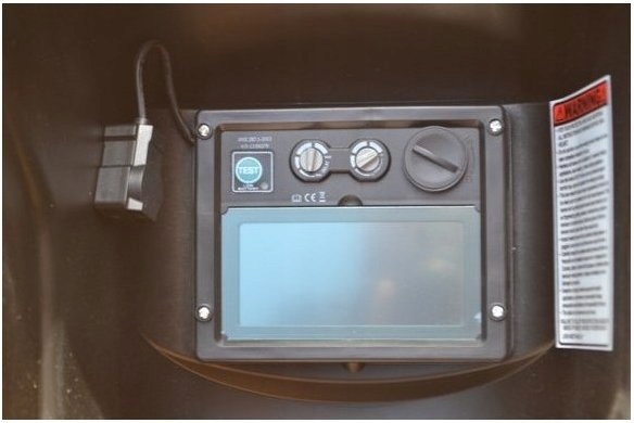 PRZYŁBICA SPAWALNICZA SAMOŚCIEMNIAJĄCA niebieska Marka Maska